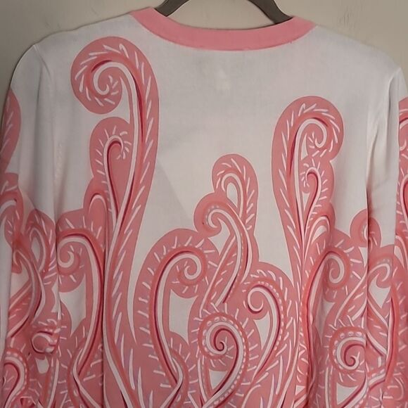 Bob Mackie 3/4 sleeve cardigan sweater Sz L NWT - Picture 6 of 7